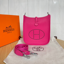 Hermes Rose Red Evelyne II TPM Messenger Bags